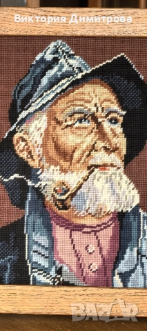 Гоблен "Рибарят" , снимка 2 - Гоблени - 51436076