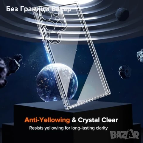 Нов Прозрачен кейс Samsung S25 Ultra 5G + 2 стъкла против удари Защита Самсунг, снимка 5 - Калъфи, кейсове - 51207995