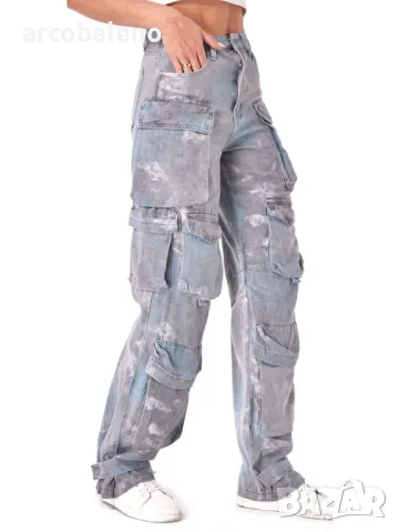 Ликвидация! Дамски дънки с висока талия, снимка 2 - Дънки - 47674487