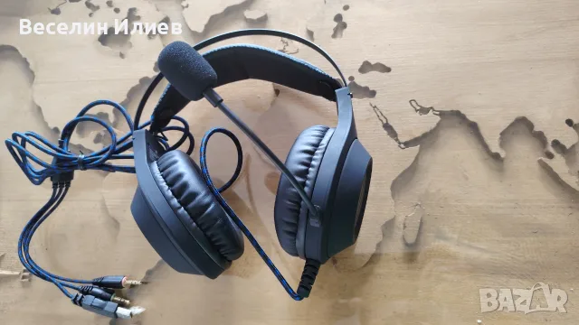 Battletron Gaming Headset - геймърски слушалки с микрофон и LED, снимка 4 - Слушалки за компютър - 56223438