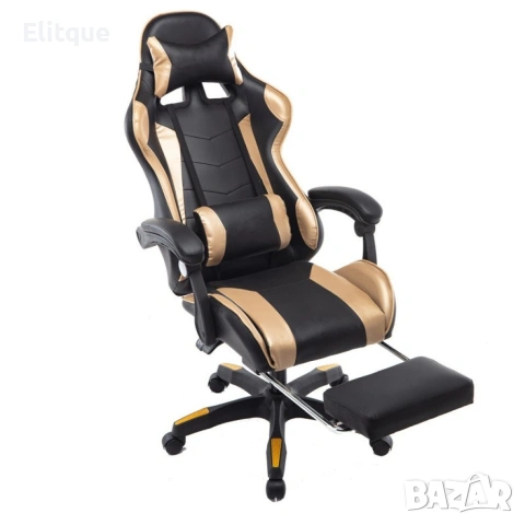 Въртящ се кожен стол за офис и компютърни игри, снимка 6 - Столове - 53165790