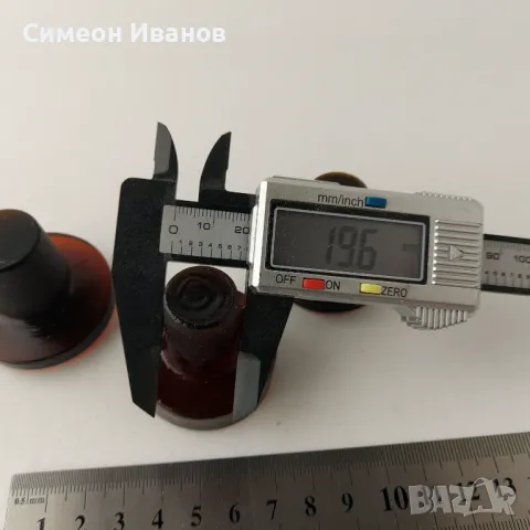 Лот от 3 стъклени тапи за аптекарски шишета B0026, снимка 5 - Други ценни предмети - 48664194
