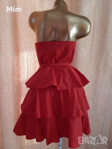 Papaya L/XL Корсетна червена рокля на волани @, снимка 4 - Рокли - 38801840