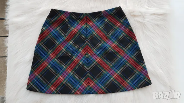 Дамска карирана пола ZARA S-M, снимка 14 - Поли - 48134519