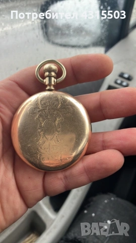 Антикварен златен часовник Hamilton, снимка 2 - Антикварни и старинни предмети - 54297906