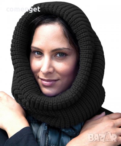 100 % акрил! Плетен УНИСЕКС зимен ШАЛ/БАНДАНА/МАСКА тип яка., снимка 2 - Шалове - 35596495