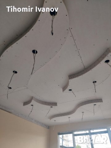 Предстенни обшивки. Окачени тавани, преградни стени и фигури от гипскартон, снимка 1