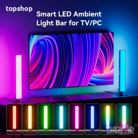 MICTUL RGB LED светлинна лента, с 15 режима за синхронизиране на сцени и музика, дистанционно, снимка 5 - Лед осветление - 49944901