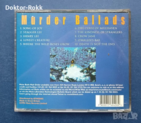 nick cave and the bad seeds - murder ballads 1996 CD, снимка 3 - CD дискове - 49760455