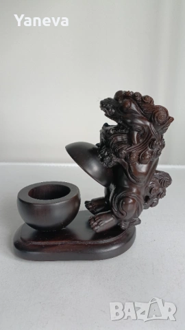 Кадилница за тамян от палисандрово дърво с куче Фу , символ на защита, сила и просперитет , снимка 8 - Антикварни и старинни предмети - 54151638