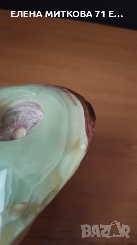 Свещник от естествен оникс във форма на сърце, снимка 5 - Други ценни предмети - 52900408