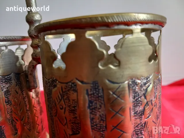 Стар ПЕРСИЙСКИ Бронзов Съд за Прибори, снимка 3 - Антикварни и старинни предмети - 50029840