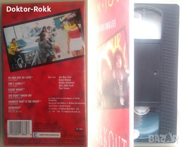 Bon Jovi – Breakout (1985, VHS) (1993), снимка 2 - Други музикални жанрове - 39367095