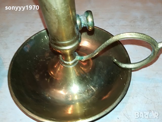 СВЕЩНИЦИ ОТ ФРАНЦИЯ 2бр-МЕД/МЕСИНГ 1911221958, снимка 8 - Антикварни и старинни предмети - 38728076