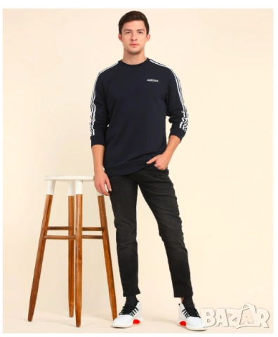 блуза с дълъг ръкав adidas  Essentials 3-Stripes  размер Л, снимка 2 - Блузи - 53879588