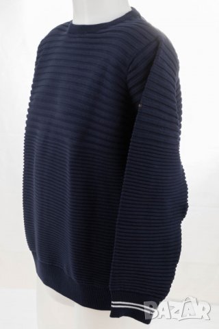 Памучен мъжки тъмносин пуловер марка Sir Raymond Tailor, снимка 3 - Пуловери - 30833104