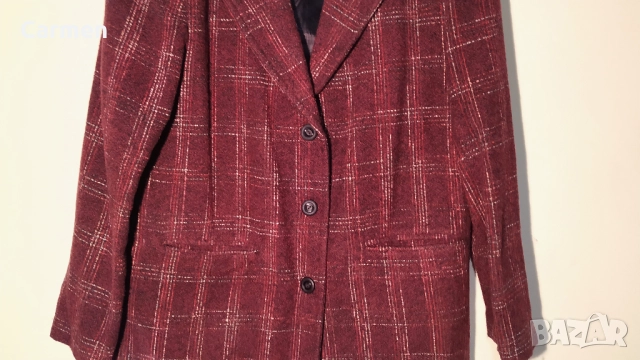 Червено българско сако, снимка 7 - Сака - 52429778