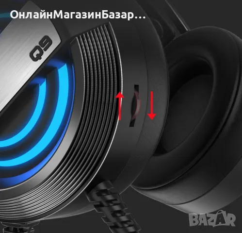 USB слушалки за игри с 4D стерео звук , снимка 3 - Слушалки и портативни колонки - 47835639