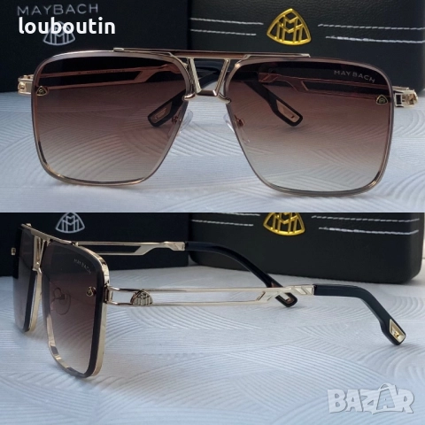 Мъжки слънчеви очила правоъгълни 4 цвята Maybach, снимка 3 - Слънчеви и диоптрични очила - 51706452