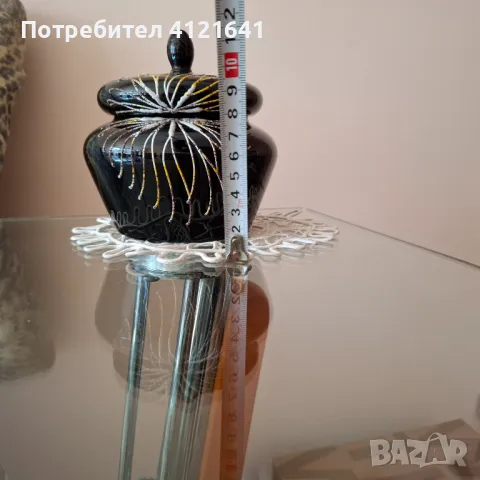 Стъклена бонбониера - уникат, снимка 4 - Други ценни предмети - 47634322