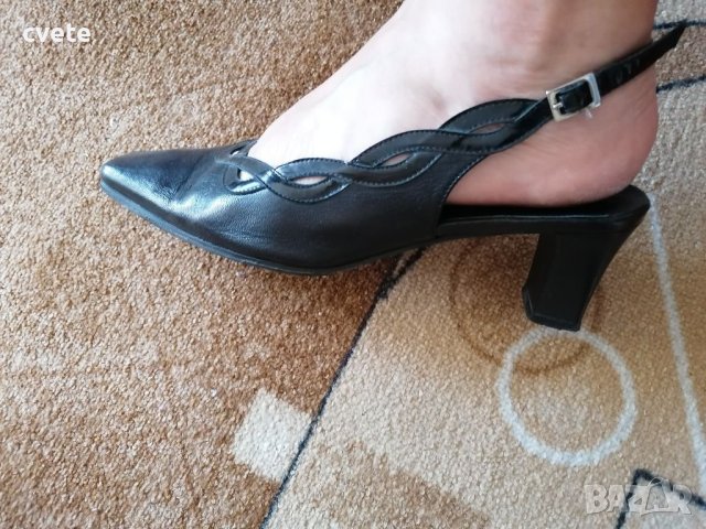 Сандали Vero Cuoio черни , снимка 9 - Дамски елегантни обувки - 37476575