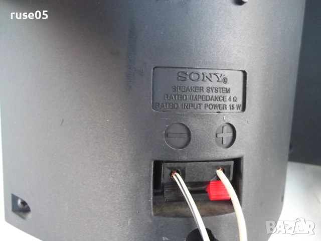 Лот от 2 бр. тонколони "SONY - 4 Ω , 15 W " работещи, снимка 5 - Тонколони - 52851362