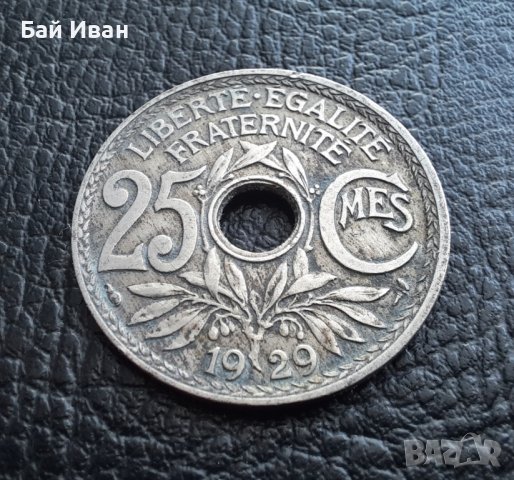 Стара монета 25 сантима 1929 г. Франция- красива !, снимка 4 - Нумизматика и бонистика - 42219448