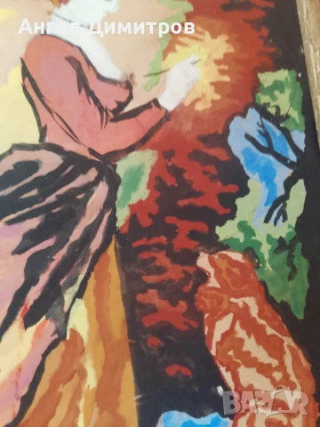 Стара картина смесена техника , снимка 6 - Картини - 51119491