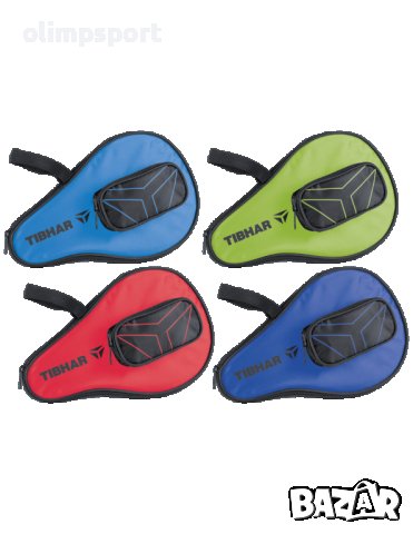 калъф за тенис на маса Tibhar Round Cover "T" with ball compartiment нов цял цип за лесно поставяне 