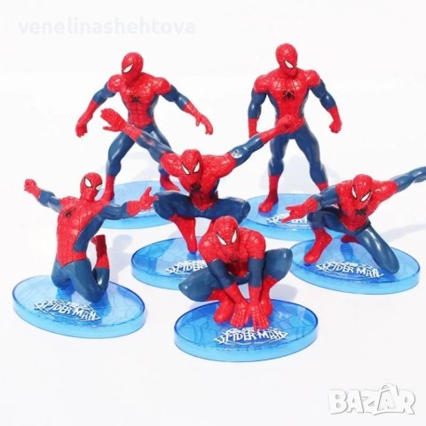 7 броя Спайдърмен фигурки за декорация на торта игра, снимка 3 - Други - 44199505