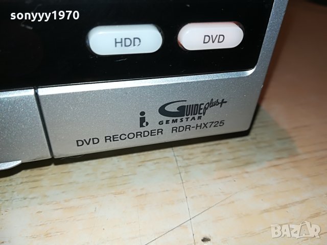 sony rdr-hx725 hdd/dvd recorder, снимка 9 - Плейъри, домашно кино, прожектори - 29121644