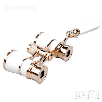 Бял театрален бинокъл с дръжка увеличение 3Х за театър опера подарък, снимка 8 - Екипировка - 29263867