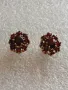 Златни дамски обеци с инкрустирани гранати. Злато 333, снимка 6