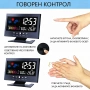 LED дигитален часовник с будилник, температура, световно време и гласова подсветка, снимка 3