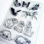 Пеперуди Кон Орел Диви Зоо животни силиконов гумен печат декор бисквитки фондан Scrapbooking
