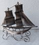 Стойка за бутилка с форма на кораб с платна, яхта, метална фигура - голяма от метал, снимка 6