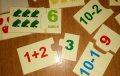 Учебна Дървена математика с наименования ,изображения и числа, снимка 7
