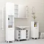 vidaXL Шкаф за баня с огледало, бял, 80x20,5x64 см, инженерно дърво, снимка 8
