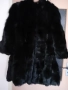 Разкошно дълго палто от черна лисица бутиково/Разкроен модел с вталяване и , снимка 13