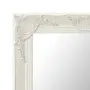 vidaXL Стенно огледало, бароков стил, 50x80 см, бяло, снимка 3
