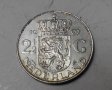 Сребърна монета 2,5 гулдена 1961 г. Холандия, снимка 5