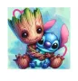 Groot Груут и Стич stitch детски 5D гоблен диамантен картина мозайка за направа по схема с камъчета, снимка 1