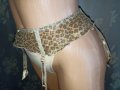 Секси колан с жартиери в леопардов принт с отблясъци S, снимка 1 - Бельо - 36890170