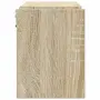 vidaXL Стенни рафтове, 2 бр, дъб сонома, 100x15x20 см, инженерно дърво, снимка 6
