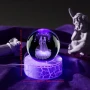 LED Светеща кристална топка/лампа, 3D сензорна-Сватба, Младоженци, снимка 5