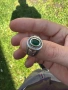 Стар сребърен пръстен 925 с камък изумруд, снимка 3
