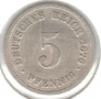 Germany-5 Pfennig-1876 A-KM# 3-Wilhelm I-type 1-large shield, снимка 1