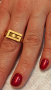 пръстен от медицинска стомана с 18к златно покритие gucci cartier , снимка 1 - Пръстени - 44552867