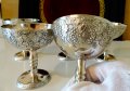 Посребрен сервиз чаши за вино,шампанско 2 бр. , снимка 8