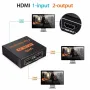 2-посочен HDMI превключвател сплитер 1 вход към 2 изхода за 4K 3D 1080 HDCP HDTV PC , снимка 3